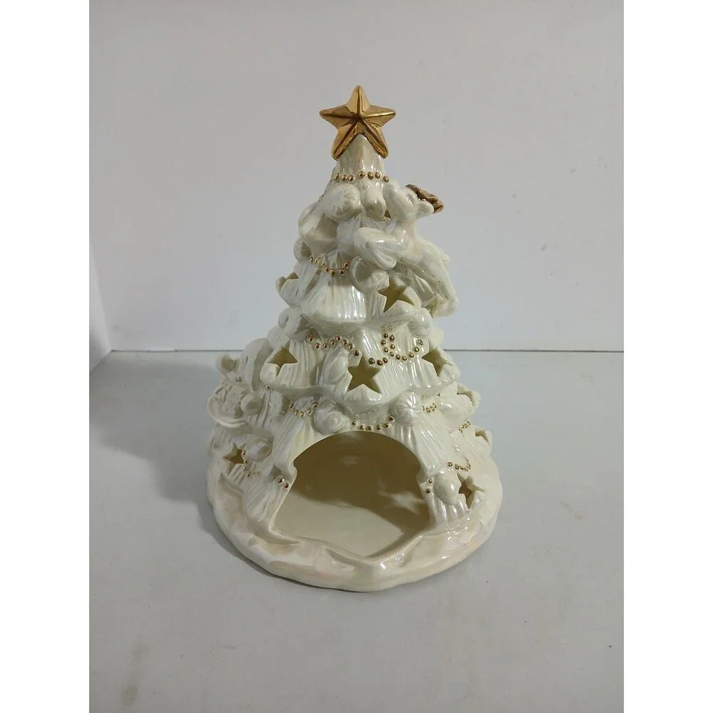 ​Vtg Target Trend Candle‎ Run Tree Lustre Santa Sleigh Reindeer Ceramic
